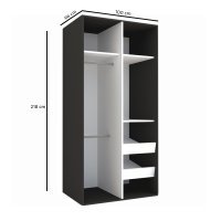 DULAP LEX 100-218-66 A GRI/DECOR 0164/OGLINDA